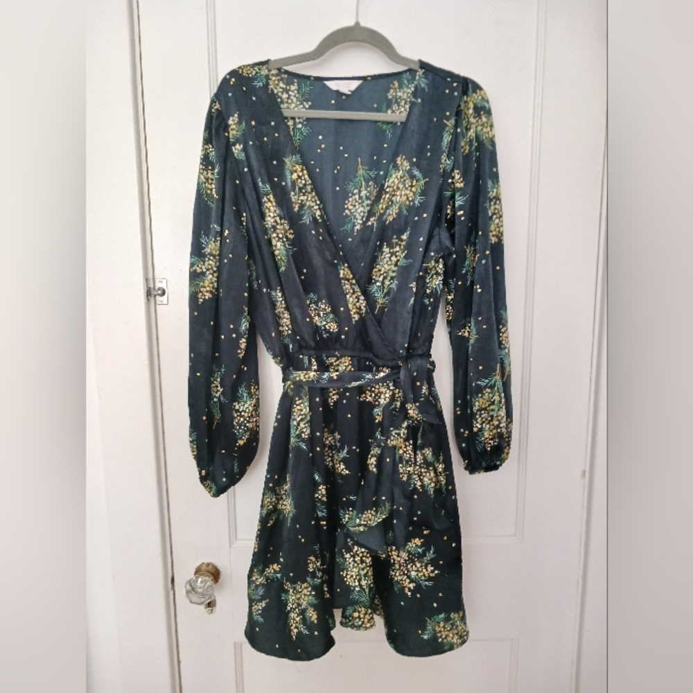 Lauren Conrad Silky wrap dress